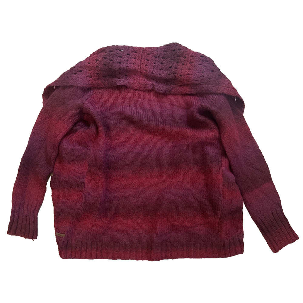 Vintage Eddie Bauer Wool Knit Cardigan Pink Striped Women’s Size S - Picture 5 of 7